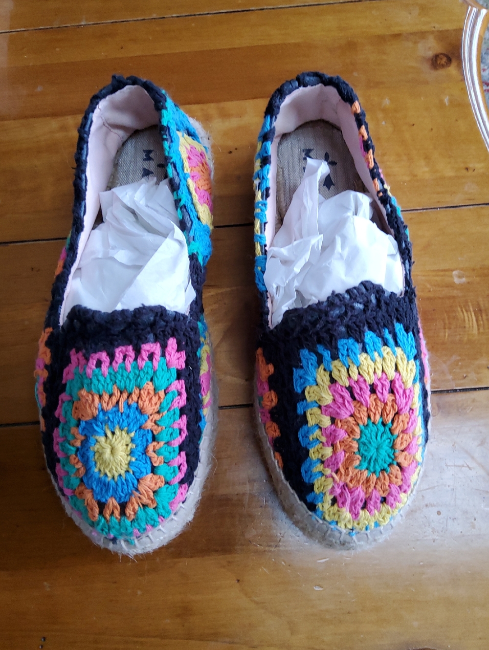 Manebi Crochet Multicolor Espadrille Flats